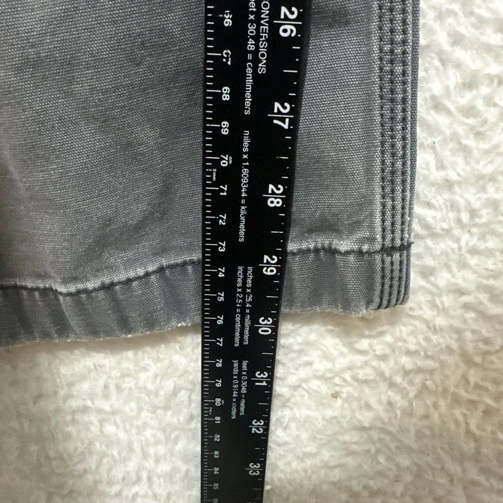 Carhartt Rugged Flex Men's 38 Gray Double Knee Relaxed Fit Carpenter Faded Pants